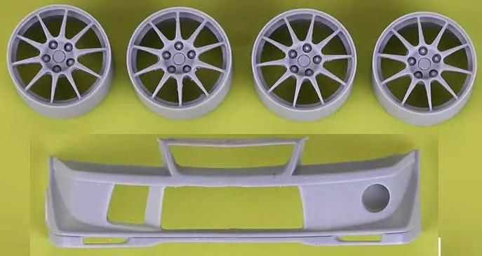 Voordeelprijs Hobby design 1:24 MITSUBISHI EVO 6.5 WHEELS & BUMPER - modelbouw