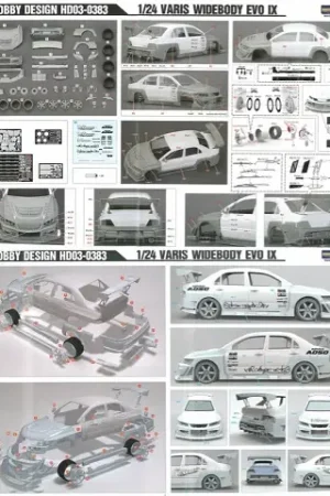 Korting Hobby design 1:24 VARIS MITSUBUSHI EVO IX WIDE - modelbouw