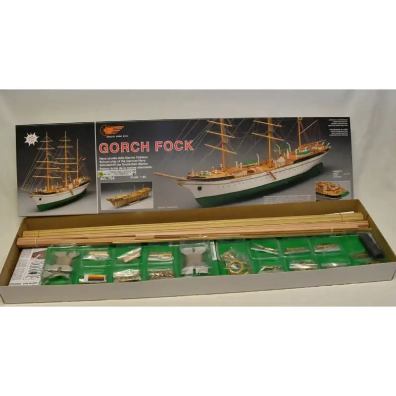 Mantua 1:90 Gorch Fock #MMO-00754 houten bouwdoos Op = Op
