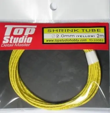 Top studio 2.0MM SHRINK TUBE (YELLOW) - modelbouw Favoriet
