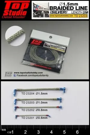Shop Nu Top studio 1.5 MM BRAIDED LINE (SILVER) - modelbouw