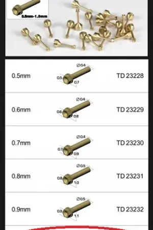 Direct Verzonden Top studio 1.0MM HEX RIVETS (A) BRASS - modelbouw