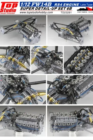 Top studio 1:12 FW14B SET 6A ENGINE RS4 LATE TYPE - modelbouw Hoge Kwaliteit
