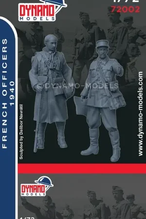 Laatste Versie Dynamo Models 1:72 French 1940 Officers Set - modelbouw