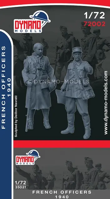 Laatste Versie Dynamo Models 1:72 French 1940 Officers Set - modelbouw