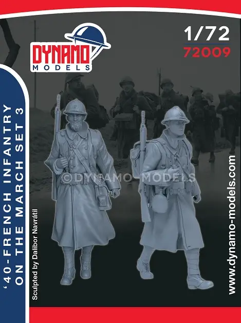 Betrouwbaar Dynamo Models 1:72 French 1940 Infantryman Marching Set 3 - modelbouw