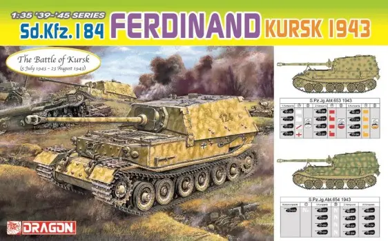 Bestel Nu Dragon 1:35 Sd. Kfz. 184 Ferdinand Kursk 1943 #06726