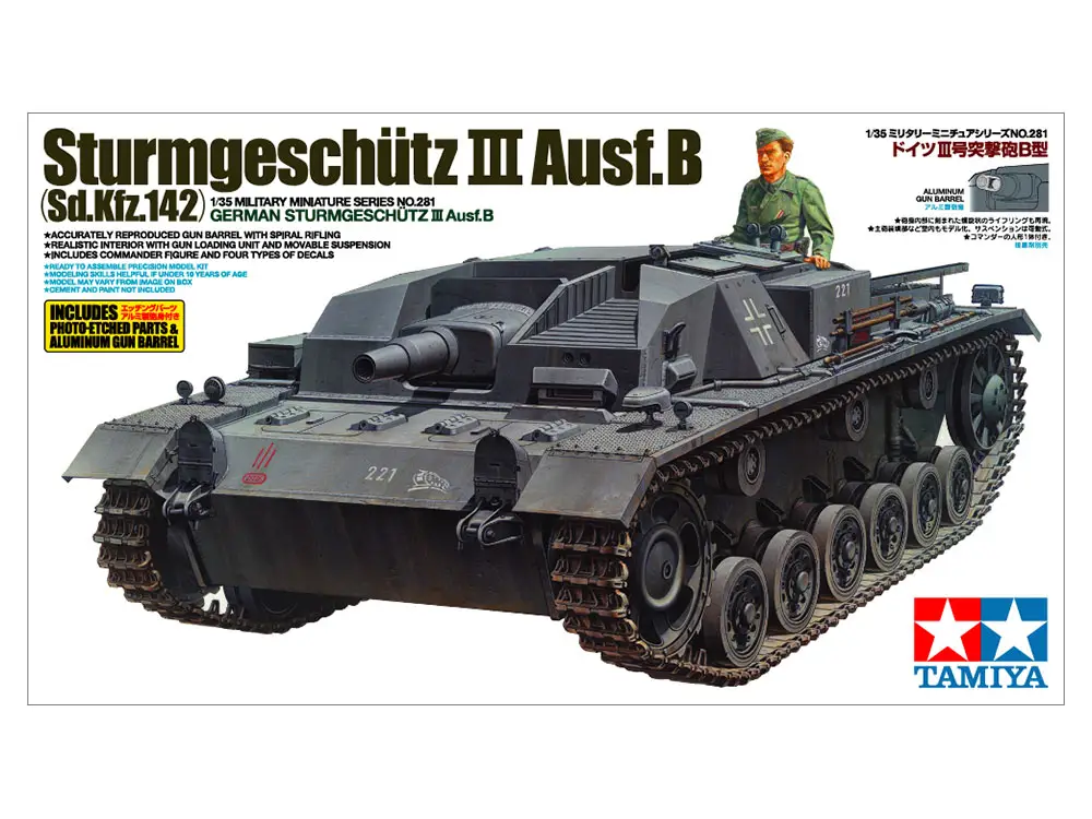 Tamiya 1:35 Sturmgeschütz Iii Ausf. B With Photo-Etched Parts And Metal Barrel - modelbouw Gratis Retour