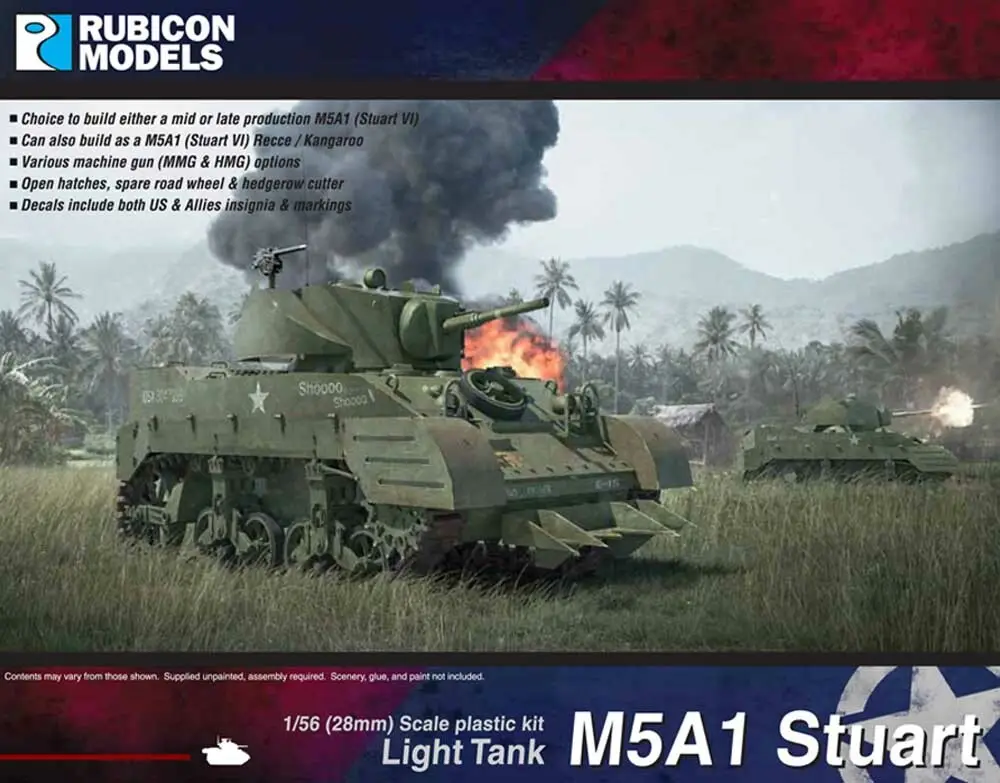 Rubicon Models 1:56 M5A1 Stuart / M5A1 Recce - modelbouw Koopje