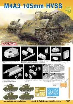 Dragon 1:72 M4A3 105Mm Hvss - modelbouw Weekendaanbieding