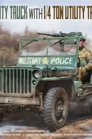 Nu Kopen Takom 1:35 U.S. Army 1/4 Ton Utility Truck With 1/4 Ton Utility Trailer & Mp Figure - modelbouw
