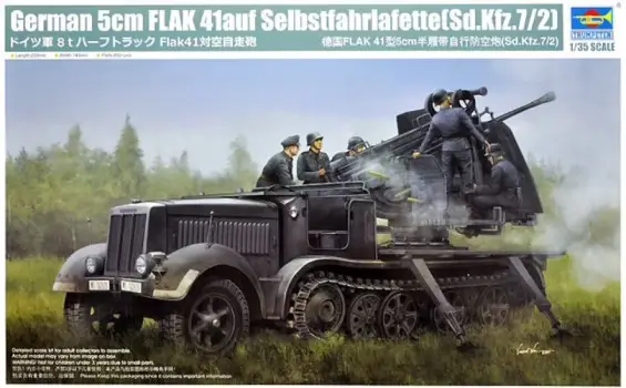 Trumpeter 1:35 German 5Cm Flak 41 Auf Selbstfahrlafette (Sd Kfz 7/2) - modelbouw Koopje