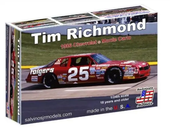 Snelle Levering Salvinos Jr Models 1:24 Hendrick Motorsports 1986 Tim Richmond "Folgers" #HMC1986TRM