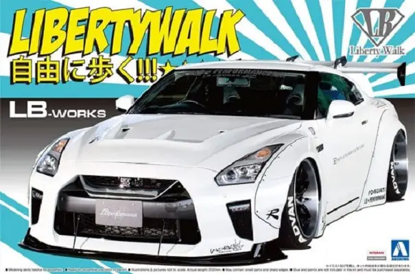 Aoshima 1:24 Lb Works R35 Gt-R Type 1.5 #AO05590 Hoge Kwaliteit