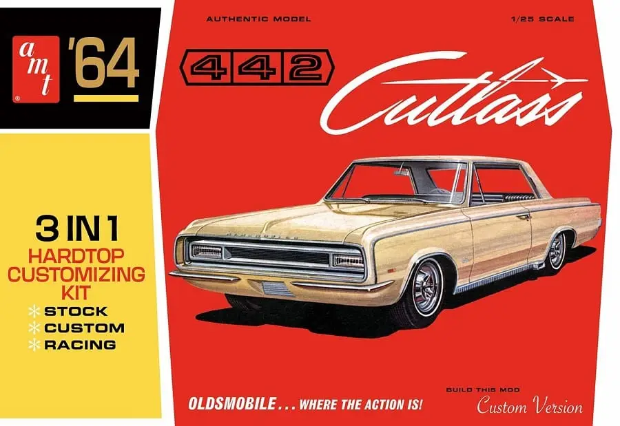 Favoriet Amt 1:25 1964 Olds Cutlass 442 Hardtop #AMT01066