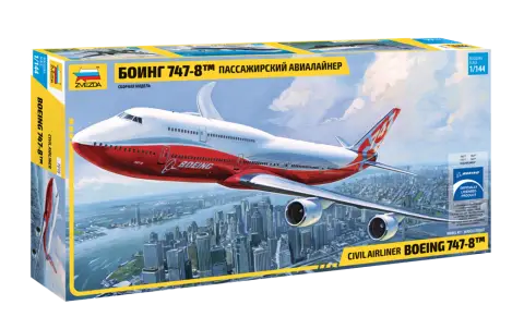 Fabrieksprijs Zvezda 1:144 Boeing 747-8 - modelbouw