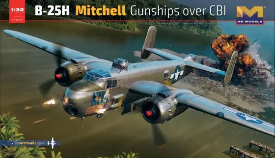 Hk Models 1:32 B-25H Mitchell Gunship Over Cbi #HK01E37 Alleen Vandaag