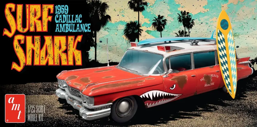 Amt 1:25 Surf Shark 1959 Cadillac Ambulance - modelbouw Actieprijs