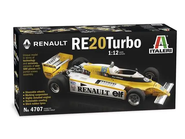 Premium Italeri 1:12 Renault Re20 Turbo F1 #4707 bouwdoos