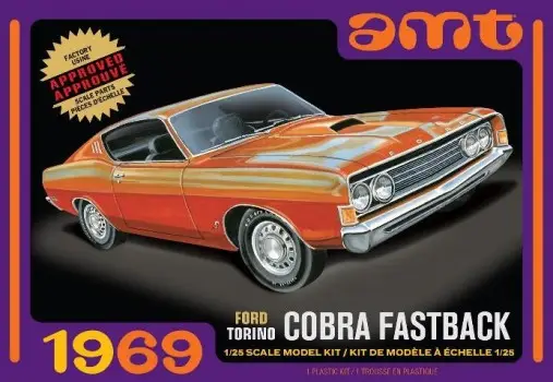 Must-Have Amt 1:25 1969 Ford Torino Cobra Fastback - modelbouw