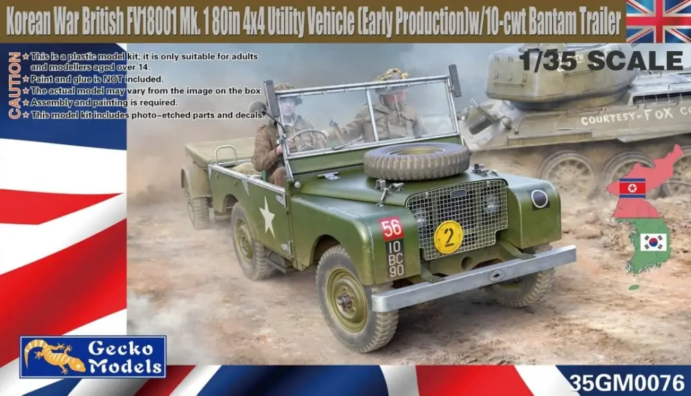 Gecertificeerd Gecko Models 1:35 Korean War British Fv18001 Mk.1 80In 4X4 Utility Vehicle (Early Production) - modelbouw