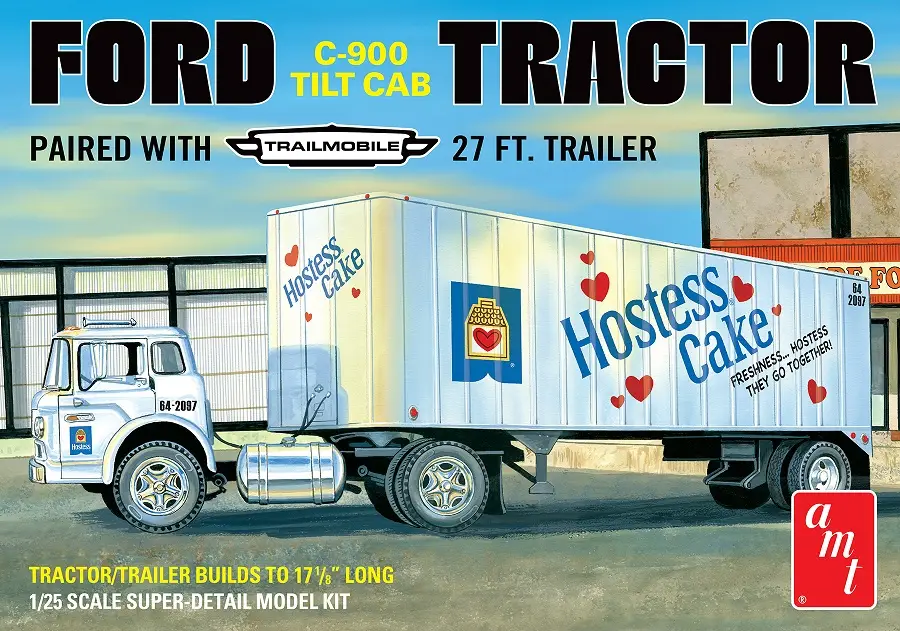 AMT 1:25 Ford C600 Hostess Truck with Trailer #AMT-1221 Beperkte Voorraad