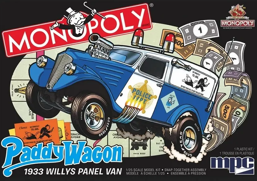 Mpc 1:25 Willys Panel Paddy Wagon 1933 - modelbouw Hoge Kwaliteit