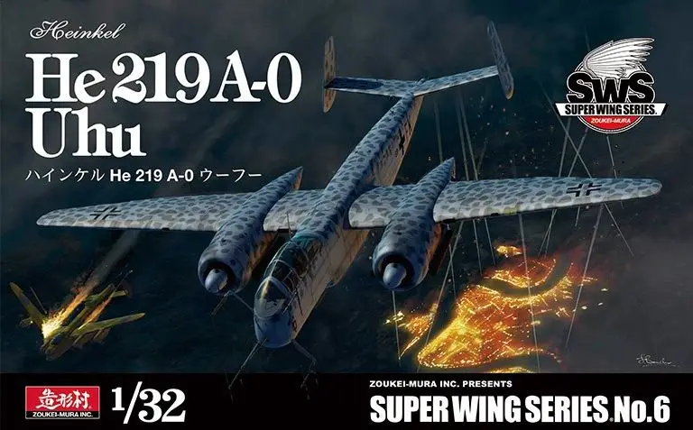 Zoukei Mura 1:32 Heinkel He 219 A-0 Uhu - modelbouw Actieprijs