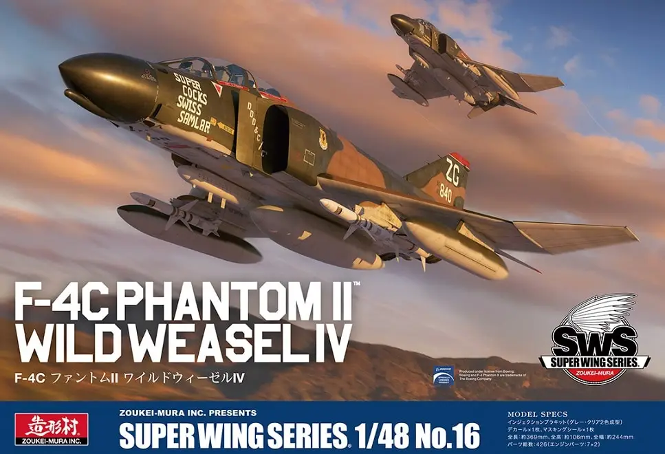 Zoukei - Mura 1:48 F-4C PHANTOM II WILD WEASEL IV - modelbouw Gecertificeerd