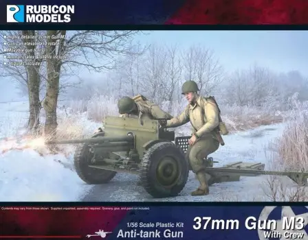 Rubicon Models 1:56 M3 37Mm At Gun With Crew - modelbouw Koopje