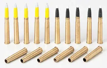 Gecertificeerd Tamiya 1:35 TIGER I BRASS 88MM PROJECTILES - modelbouw