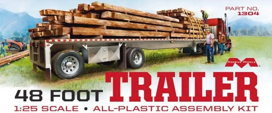Goedkoop Moebius 1:25 48 FLATBED TRAILER WITH CAMBERED DECK - modelbouw