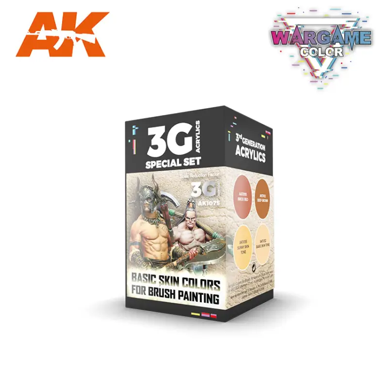 Ak Interactive Wargame Set Basic Skin Colors #AK1075 Bestseller