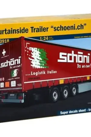 Italeri 1:24 Curtainside Trailer #3918 bouwdoos Hoge Kwaliteit