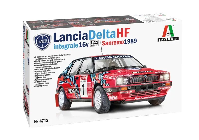 Italeri 1:12 Lancia Delta Hf Integrale Sanremo 1989 #ITA-4712 Gecertificeerd