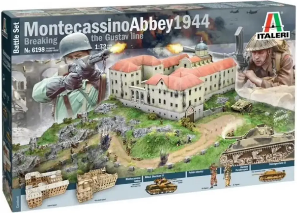 Italeri 1:72 Monte Cassino 1944 "Gustav"Line Battle - Model-kits.nl Fabrieksprijs