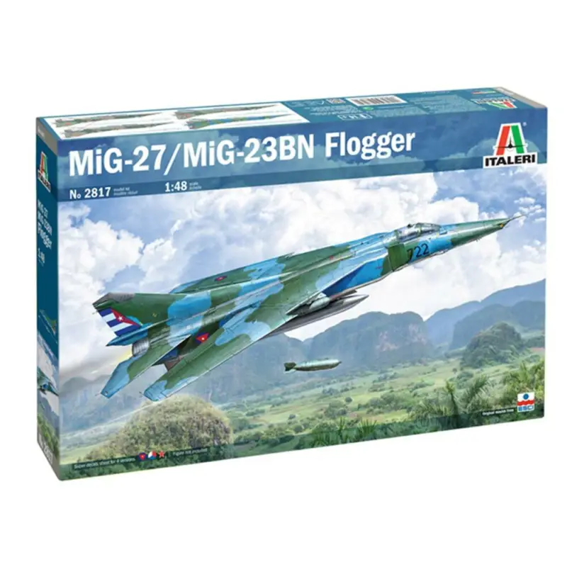 Gratis Retour Italeri 1:48 Mig23-Bn Flogger #2817 bouwdoos