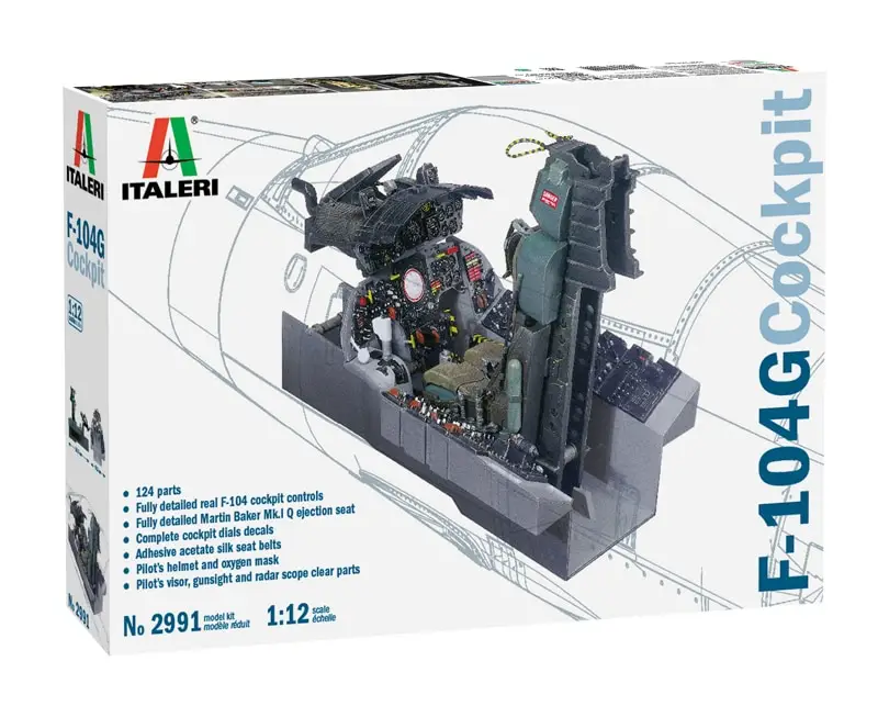 Italeri 1:12 F-104G Cockpit modelbouw bouwpakket Bestseller