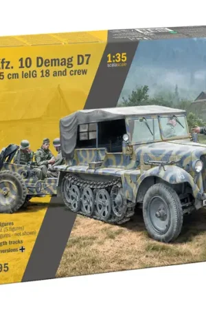 Hoge Kwaliteit Italeri 1:35 Sd.Kfz.10 Demag With Le.Ig 18 And Crew #6595