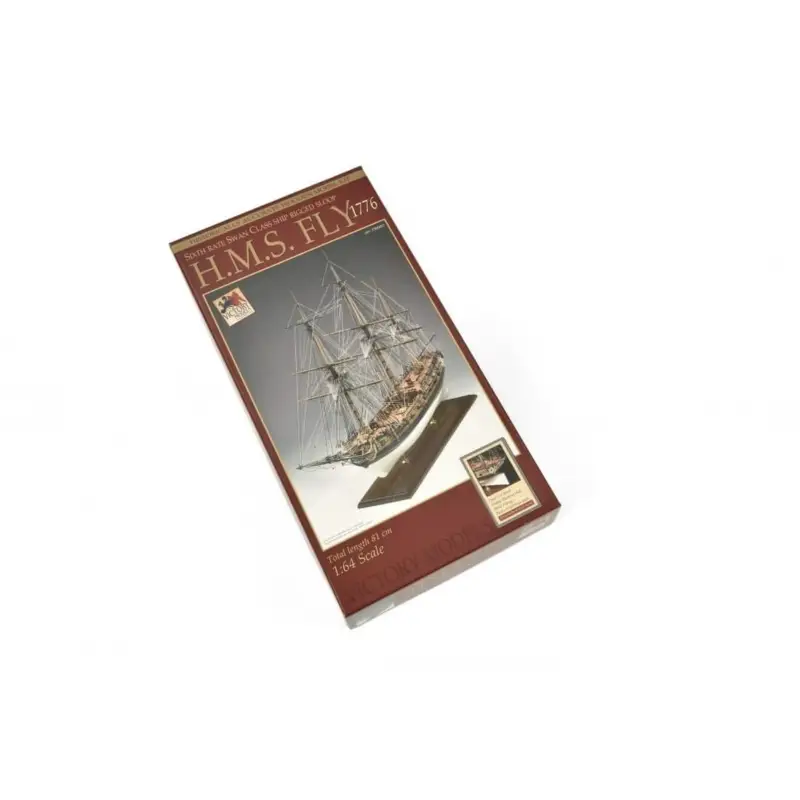 Amati 1:64 Hms Fly 1776 gedetailleerde houten bouwdoos Tijdelijk Beschikbaar