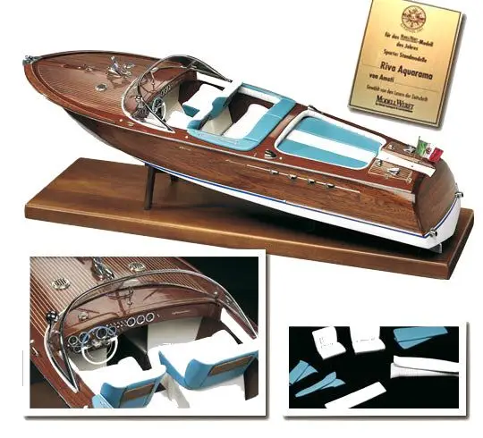 Uitverkoop Amati 1:10 Riva Aquarama 1970 houten bouwpakket