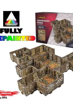Premium Dungeons & Lasers: Abandoned Mines - Prismacast Pre-painted Terrains Figuurtje