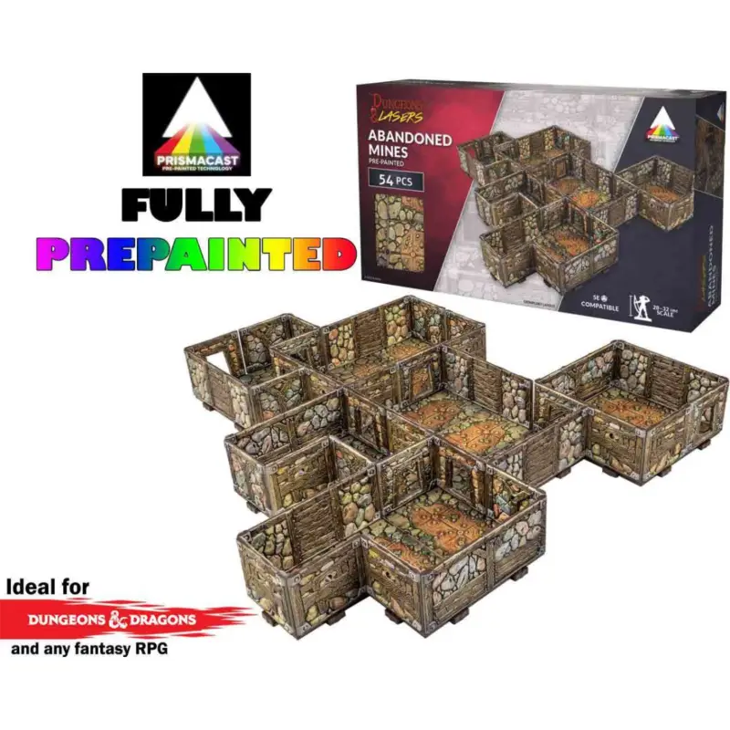 Premium Dungeons & Lasers: Abandoned Mines - Prismacast Pre-painted Terrains Figuurtje