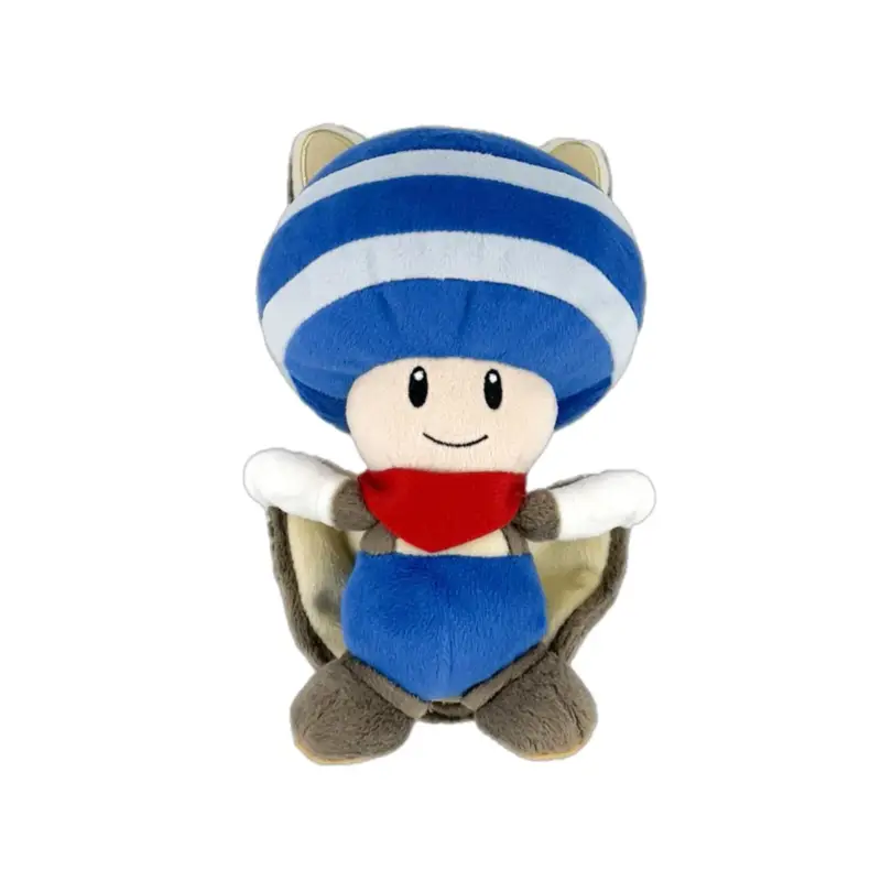 Aanbieding SUPER MARIO - Flying Squirrel Blue Toad - Plush 21cm