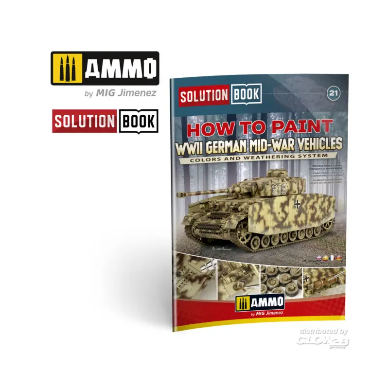SOLUTION BOOK 21 - How to Paint WWII German Mid-War Vehicles - MULTILINGUAL BOOK Gereduceerde Prijs