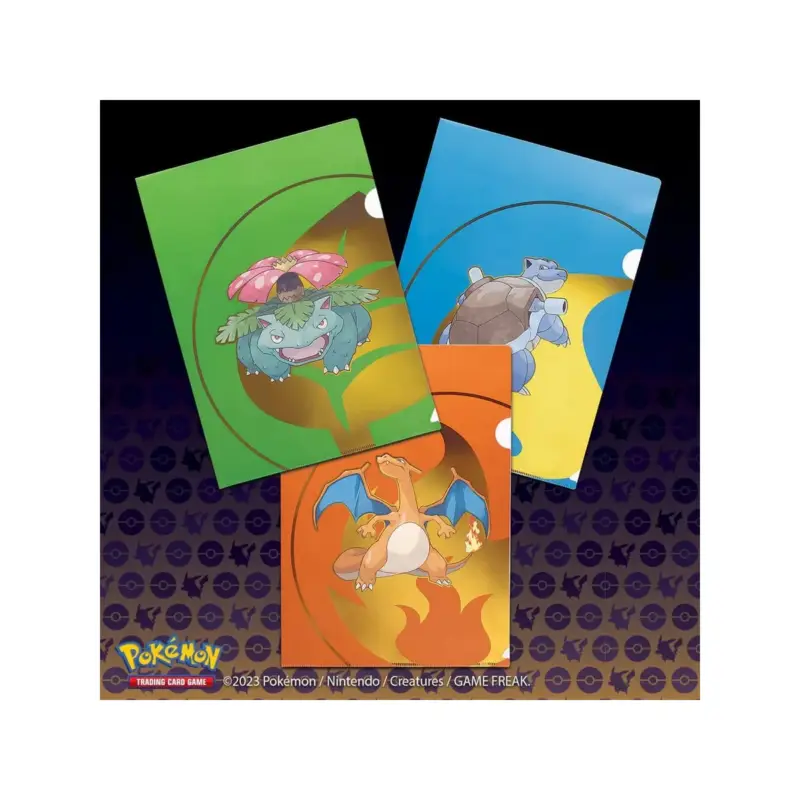 Premium Ultra Pro - Pokémon TCG - Pack 3 Clear File A4 - Charizard / Tortank / Florizarre - UK