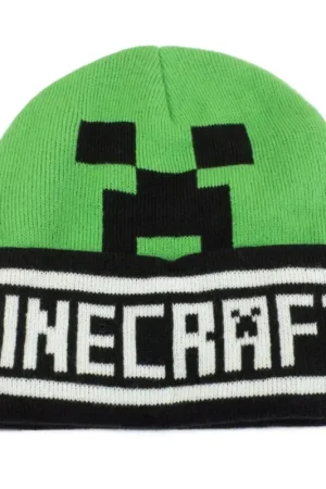 Minecraft - Green and Black Creeper Face Hat Beperkte Voorraad