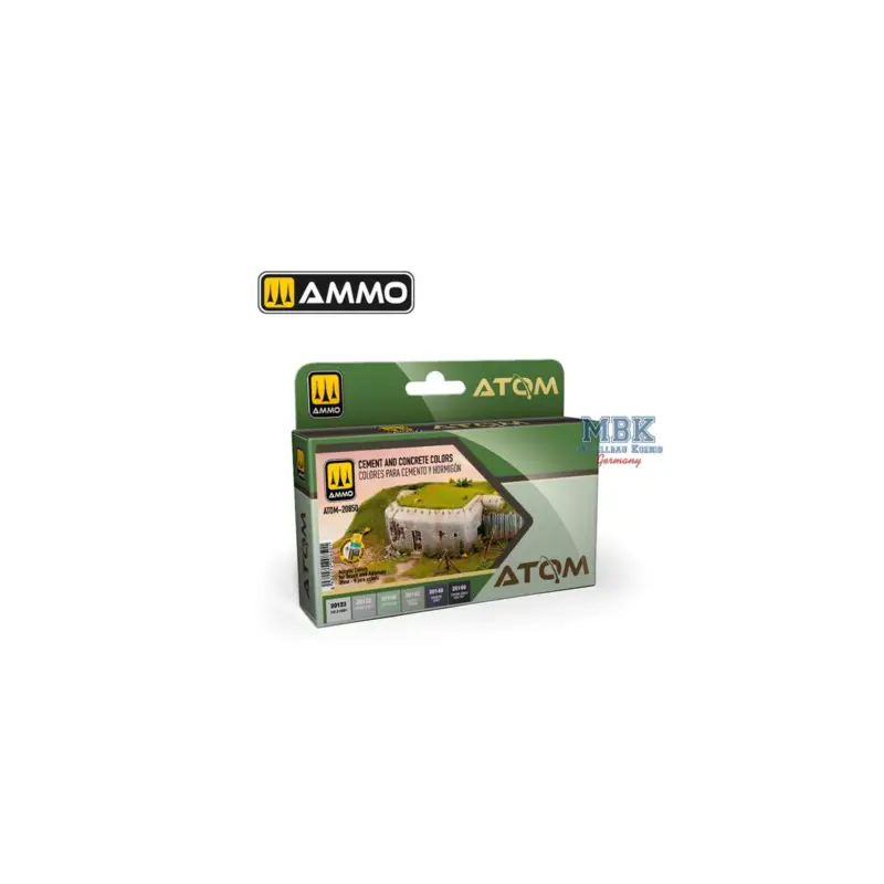 ATOM Cement and Concrete Colors Set Acrylverf Voordeelprijs