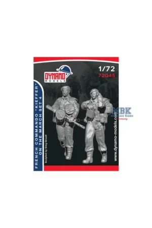Hete Deal French Commando Kieffer Marching - Set 4 Figuren