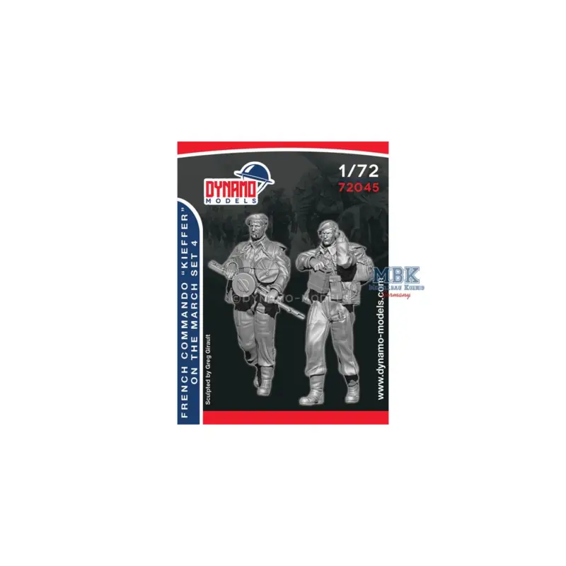 Hete Deal French Commando Kieffer Marching - Set 4 Figuren